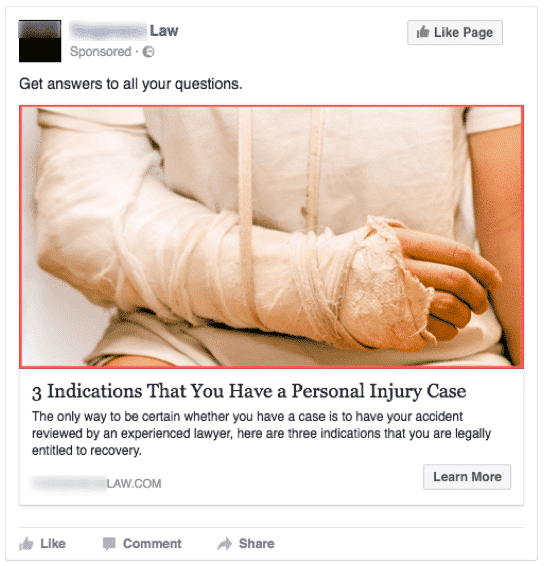 Personal Injury Lawyer Facebook Ads | Big Mouth Marketing